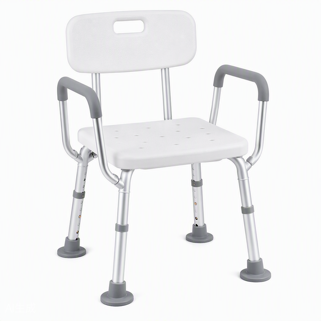 Adjustable Shower Chair with Backrest