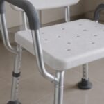 Adjustable Shower Chair with Backrest in use