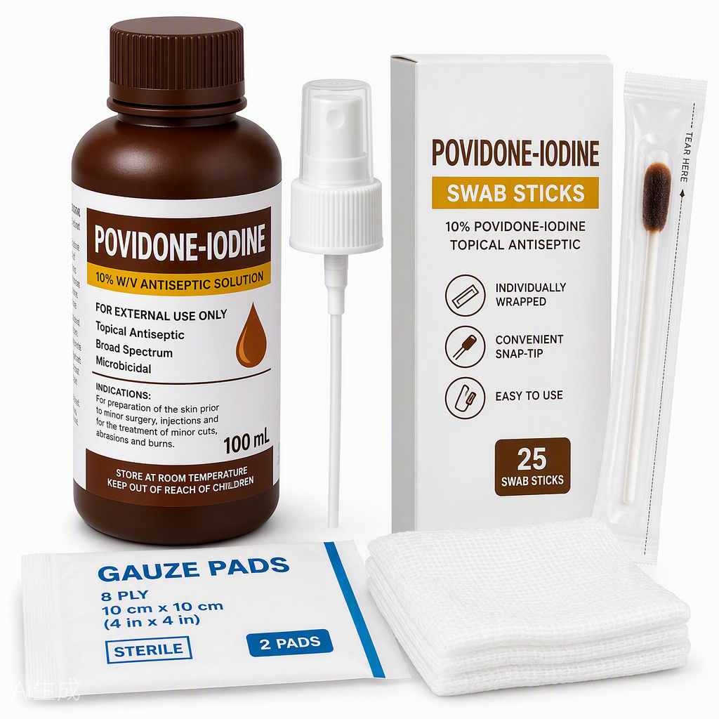 Antiseptic Iodine Swabs & Solution Set