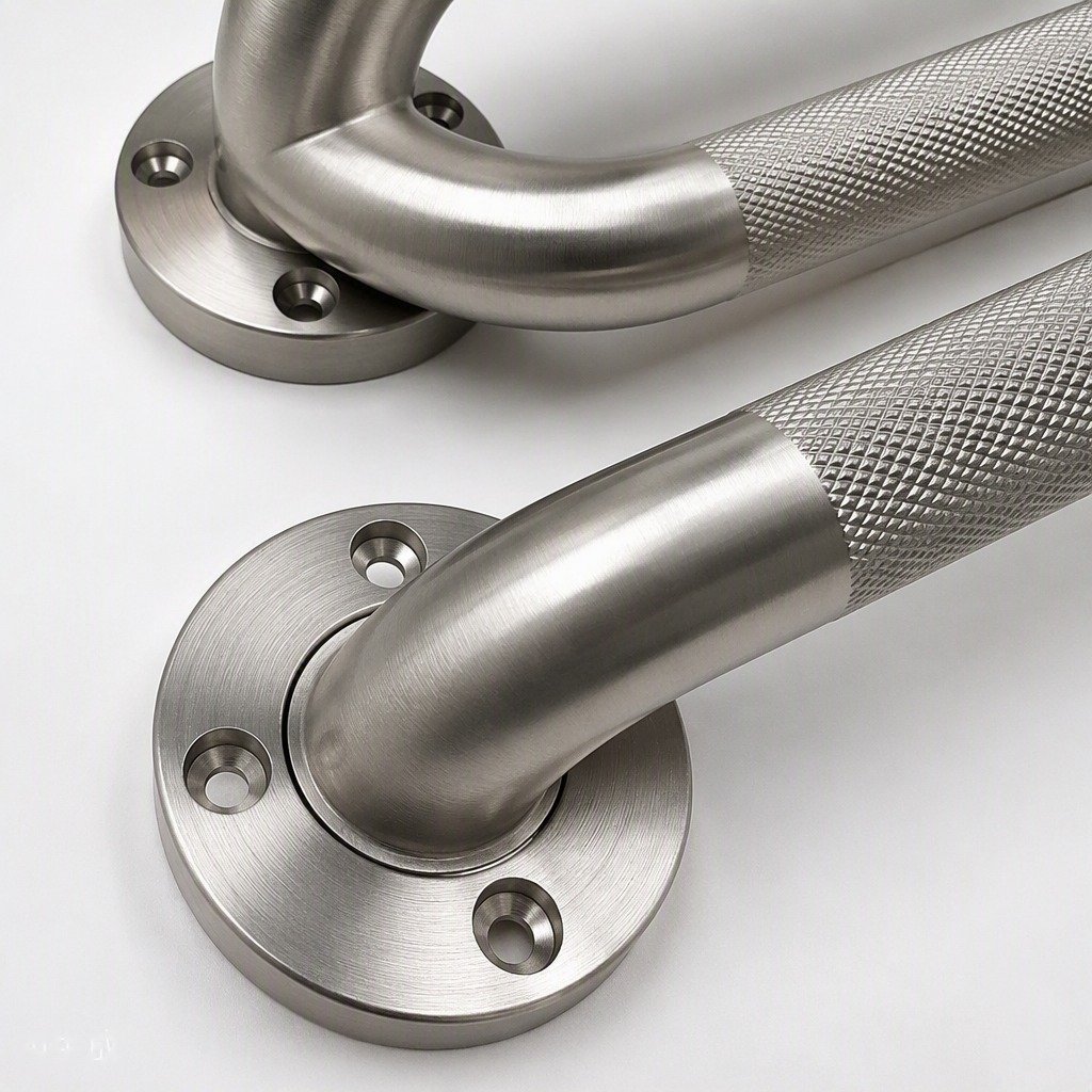 Bathroom Safety Grab Bars Set in use