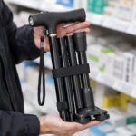 Folding Walking Cane with LED Light retail packaging