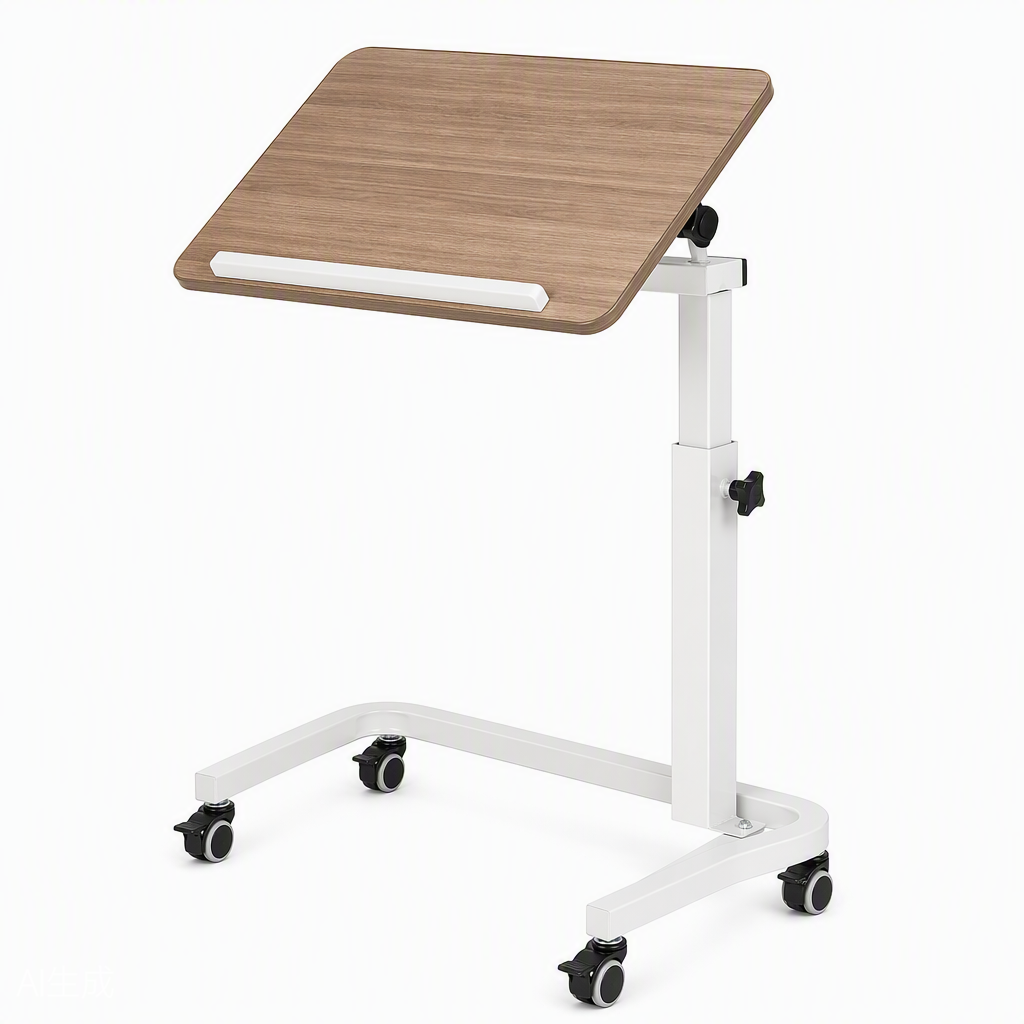 Height-Adjustable Overbed Table