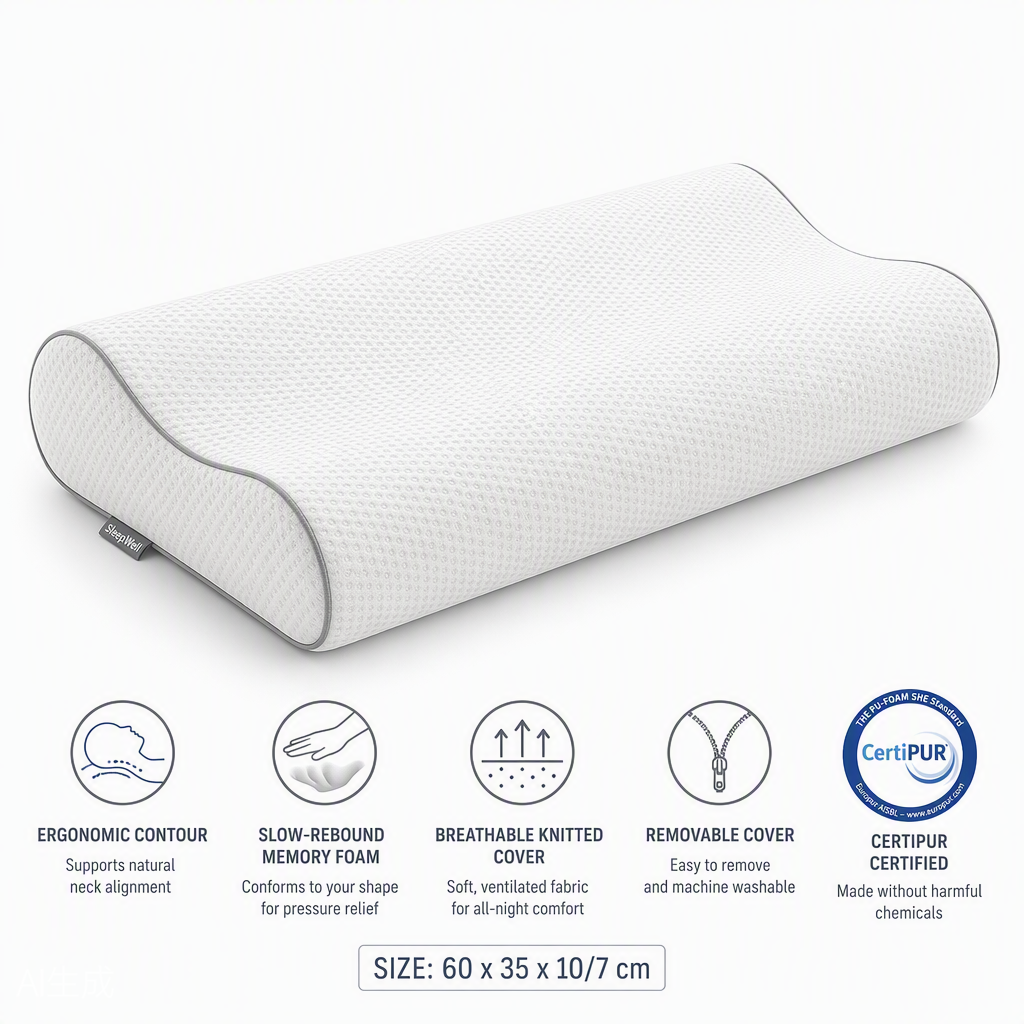 Orthopedic Memory Foam Cervical Pillow