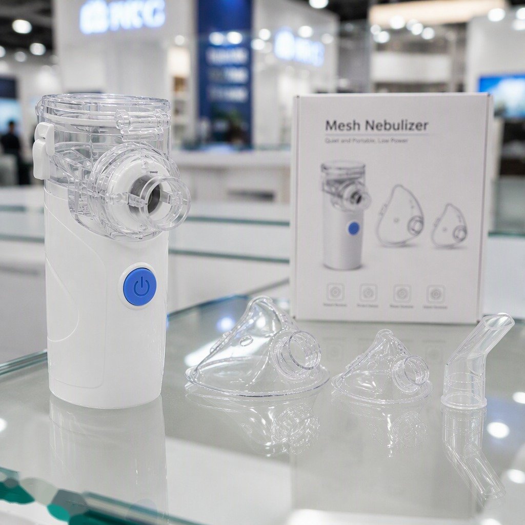 Medication cup and mesh head of the MS-NEB-001 nebulizer
