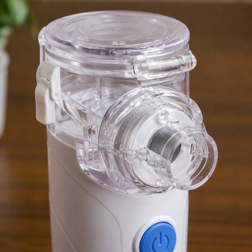 MS-NEB-001 mesh nebulizer in use during a treatment