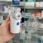 Retail box of the MS-NEB-001 portable mesh nebulizer for pharmacy distribution