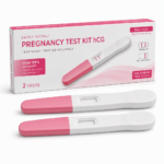 PT-KIT-001 pregnancy test kit with test sticks and urine cups