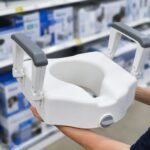 Raised Toilet Seat with Handles retail packaging