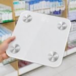 Retail box packaging of BD-SCL-001 smart digital body scales for pharmacy distribution